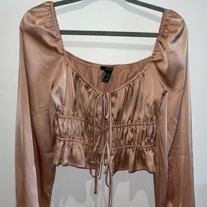 Ruffle long sleeve top